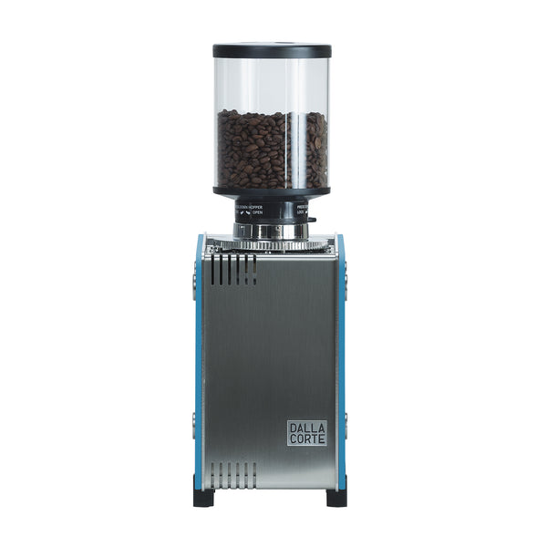 Back view of Dalla Corte Grinder Max (Ice Blue)