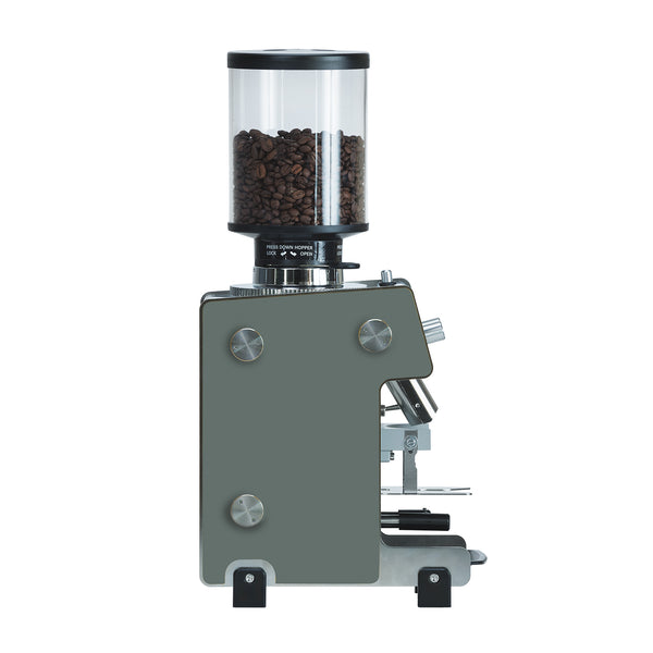 Side view of Dalla Corte Grinder Max (Moon Grey)