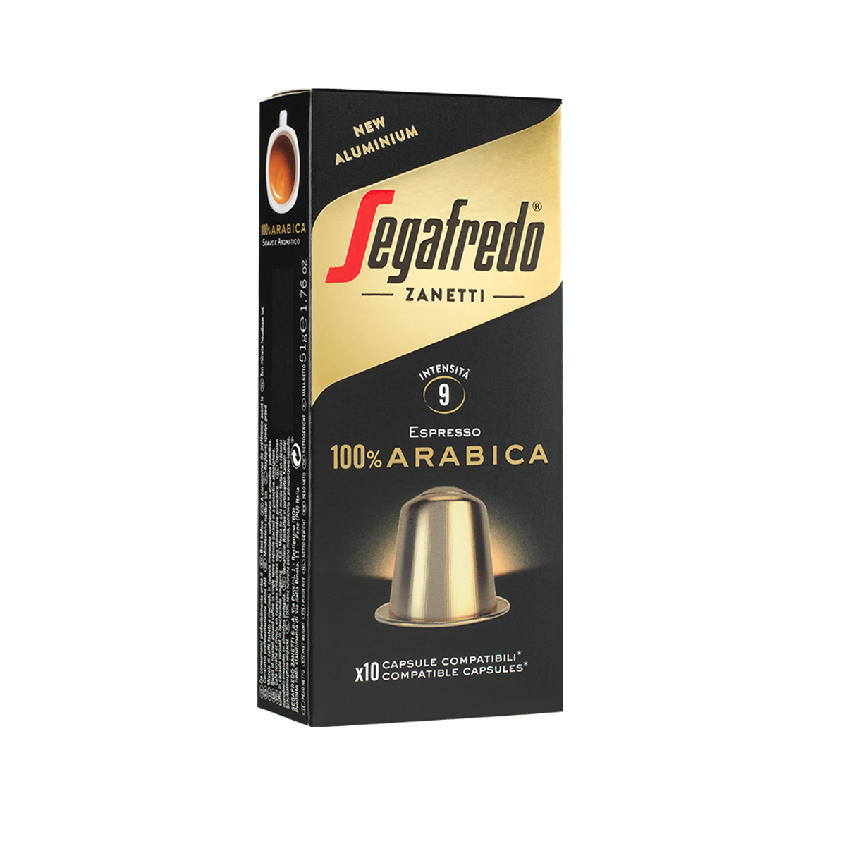 Segafredo Zanetti - 100% 阿拉比卡（單一產地）鋁膠囊咖啡（適用於 Nespresso®）（10 件）
