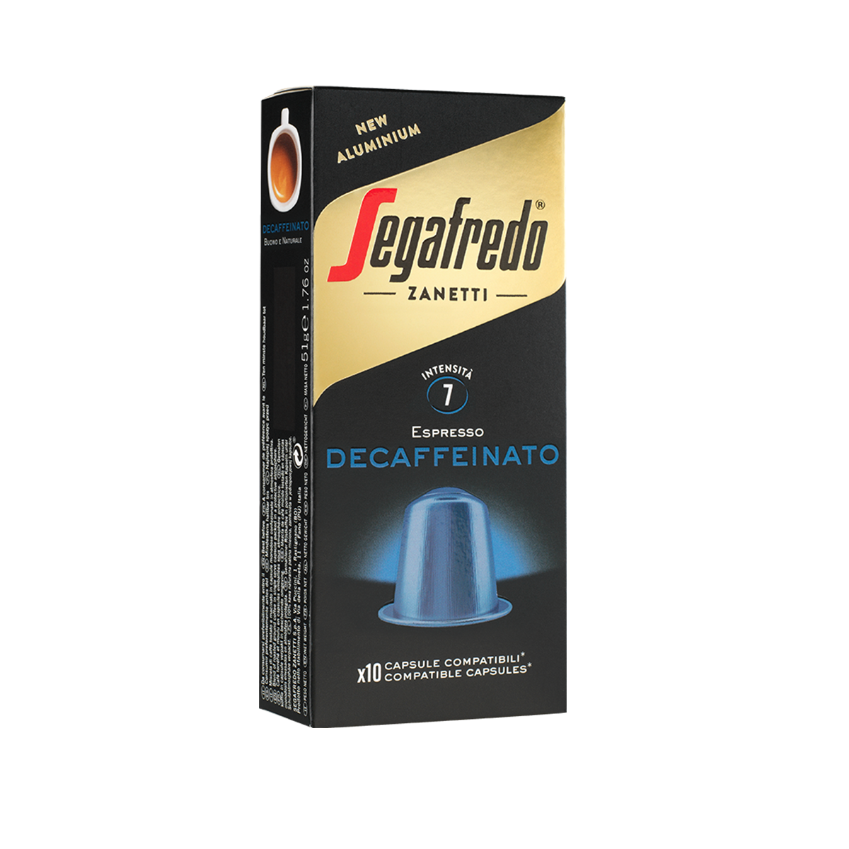 Segafredo Zanetti - 低咖啡因咖啡鋁膠囊（適用於 Nespresso®）（10 顆）