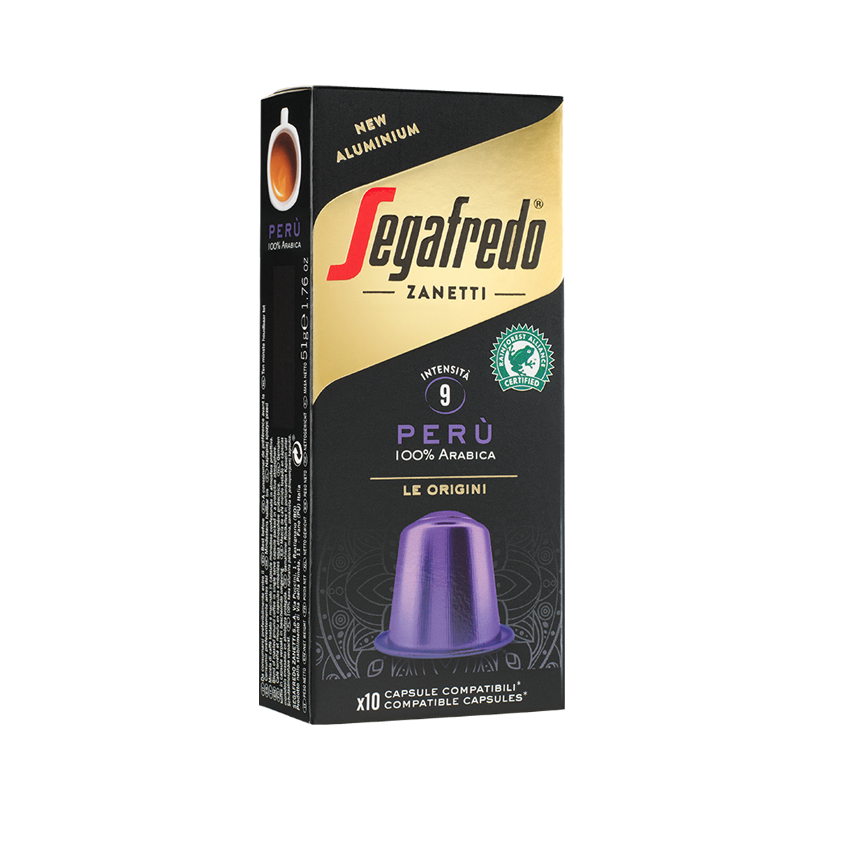 Segafredo Zanetti - [100% 阿拉比卡] 秘魯咖啡鋁膠囊（適用於 Nespresso®）（10 顆）